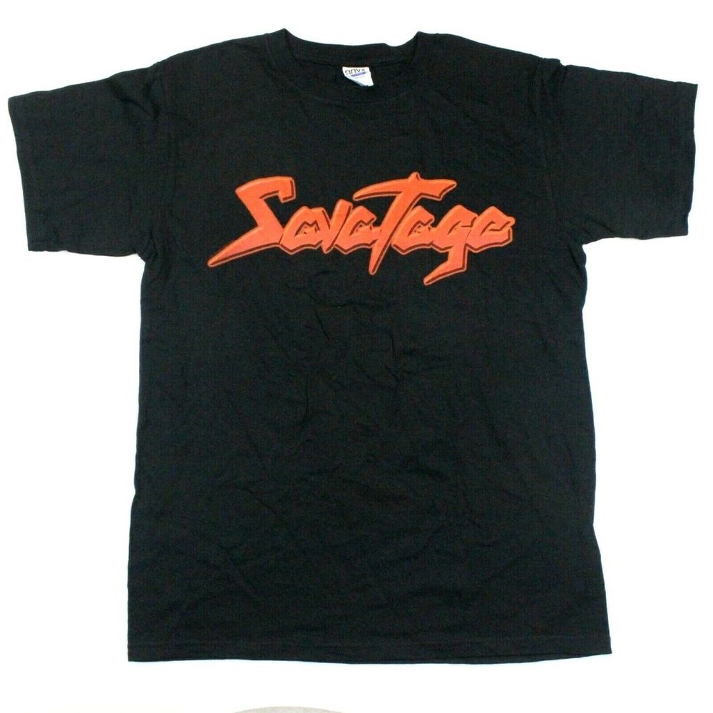 Savatage Red Logo Tee - Anvil - Black - M